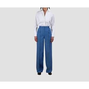 NEW ELIF pamir double pleated trouser pants in blue